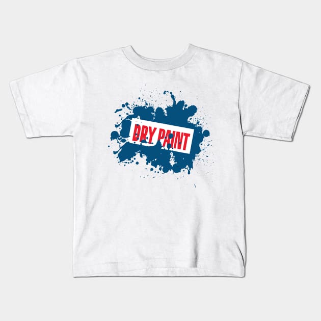 Dry Paint (BLUE) Kids T-Shirt by Michael Tutko